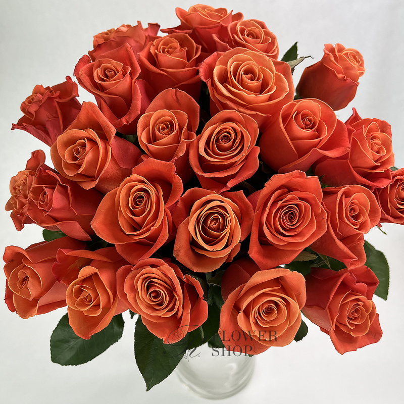 Букет из оранжевых роз «Лаконичность» 1