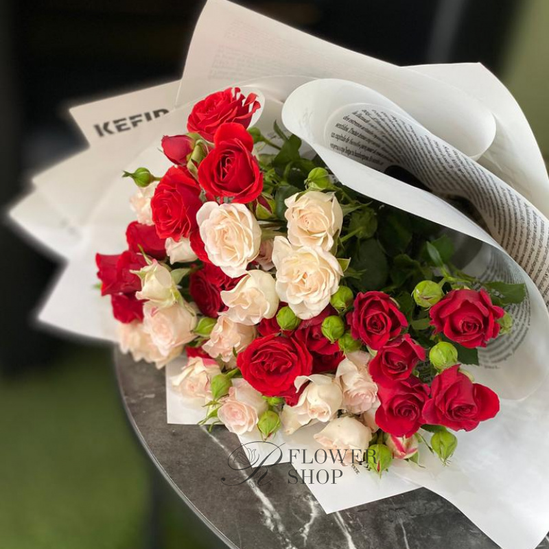 Букет кустовых роз «Милая принцесса»