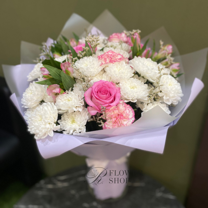 Букет с хризантемой «Иноземка»