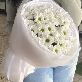 Букет из хризантем «Ноктюрн» от интернет-магазина «Romanov Flowers Shop» в Белово