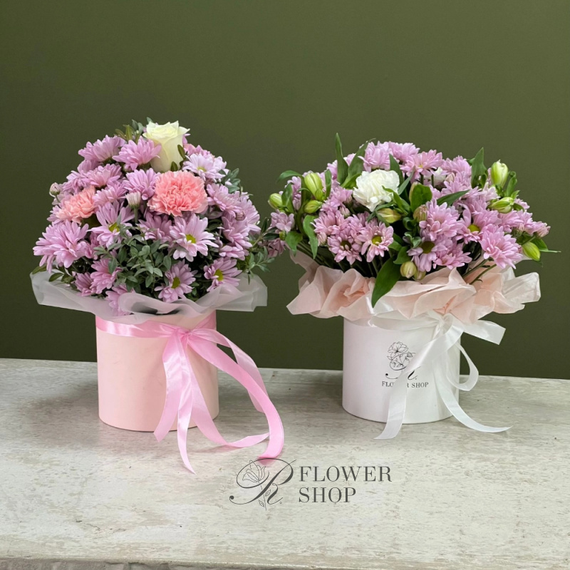 Цветы в коробке «Сердце любимой»